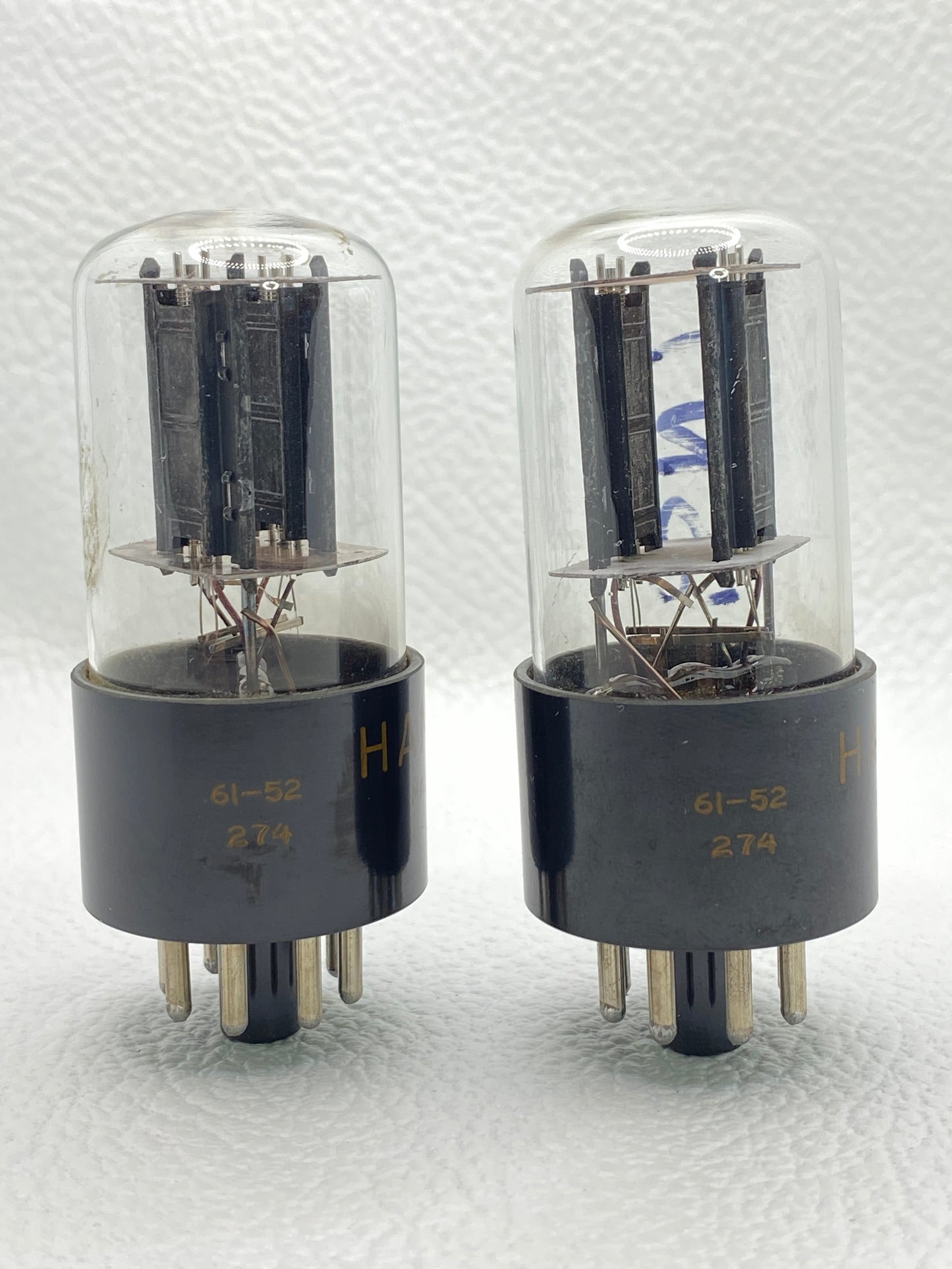 RCA / Hammond 6SN7GTB Vintage Black Plate Preamp Tubes Matched Pair Tested USA