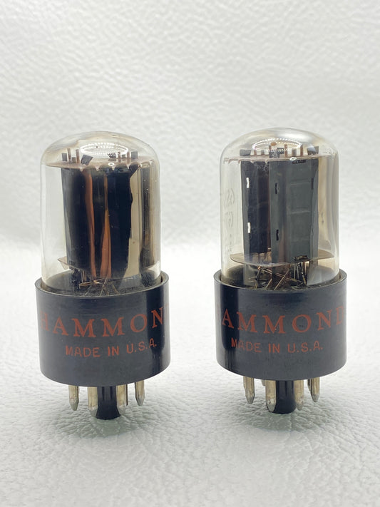 GE / Hammond 6SN7GTB Vintage Preamp Vacuum Tubes Matched Pair Tested USA