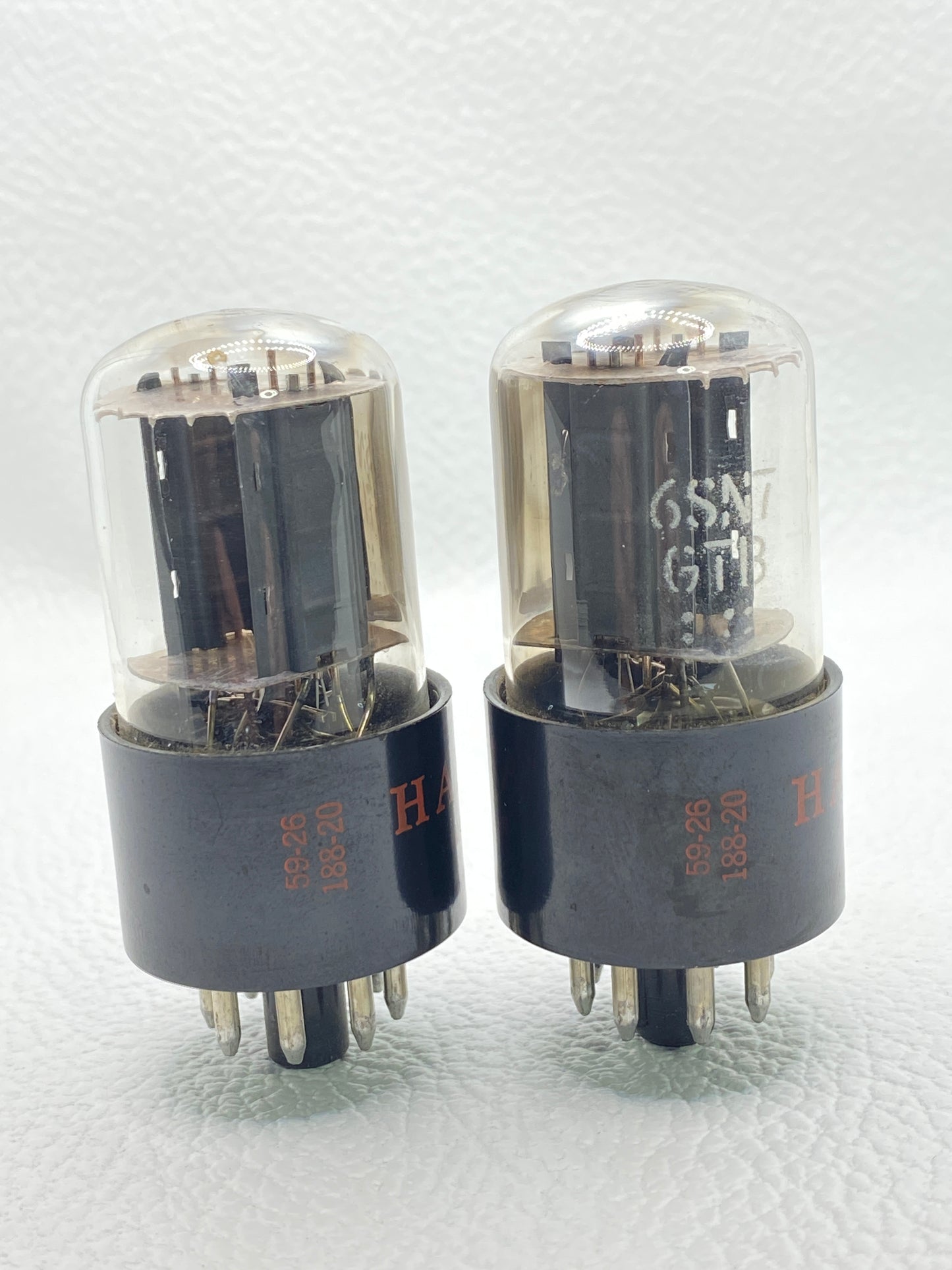 GE / Hammond 6SN7GTB Vintage Preamp Vacuum Tubes Matched Pair Tested USA