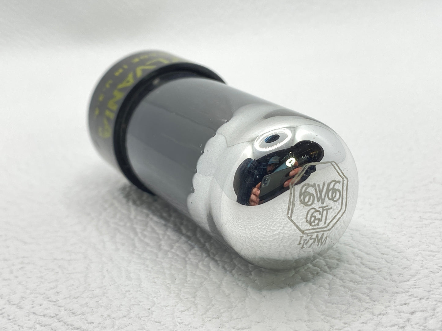 Sylvania 6V6GT Vintage Chrome Top Gray Glass Power Vacuum Tube Tested USA