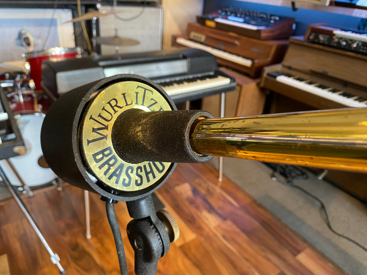 Wurlitzer 7100 Solid State Stereo Vintage 8x8” Amp & 7250 Brass Horn 1960s
