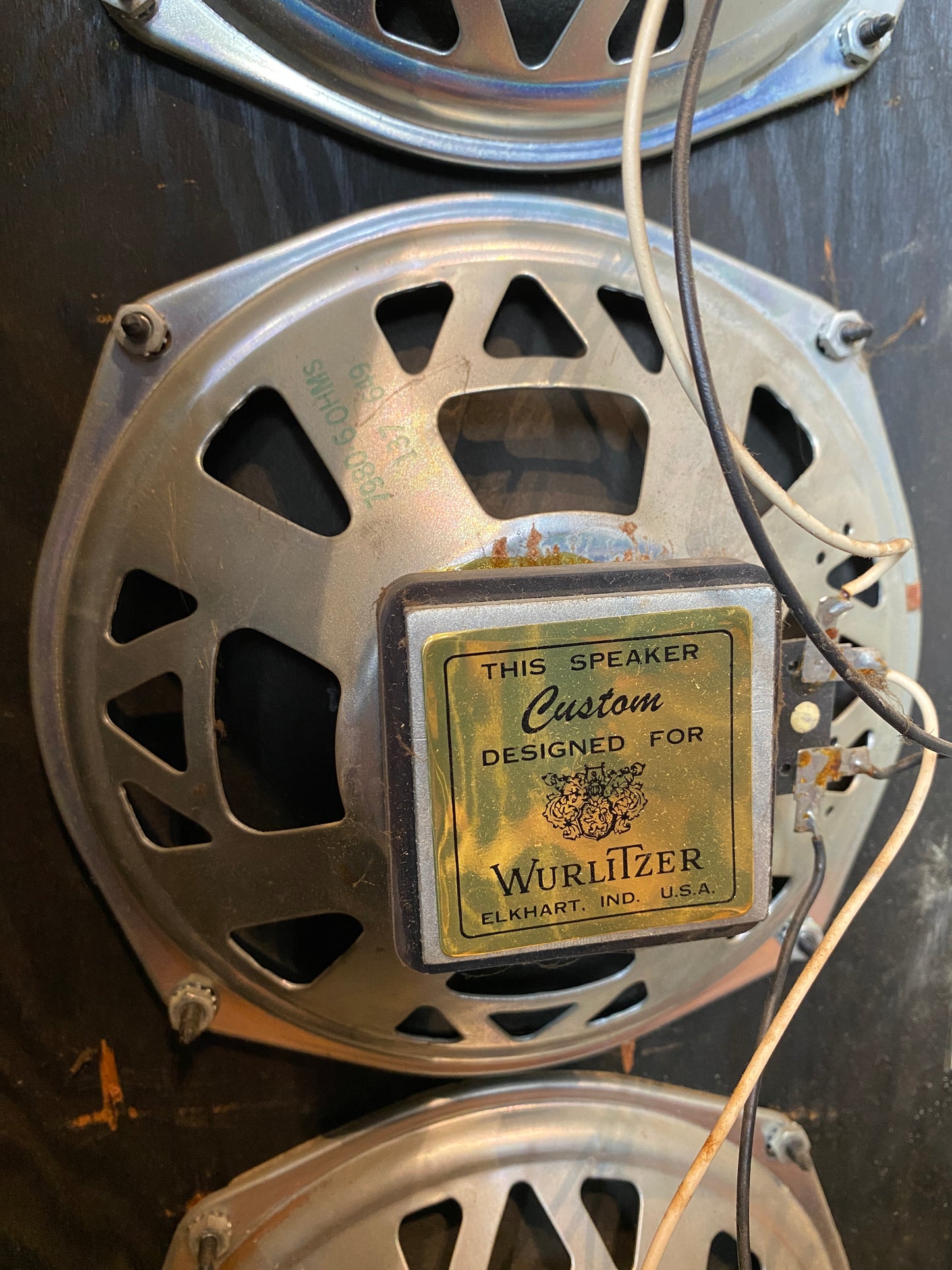 Wurlitzer 7100 Solid State Stereo Vintage 8x8” Amp & 7250 Brass Horn 1960s