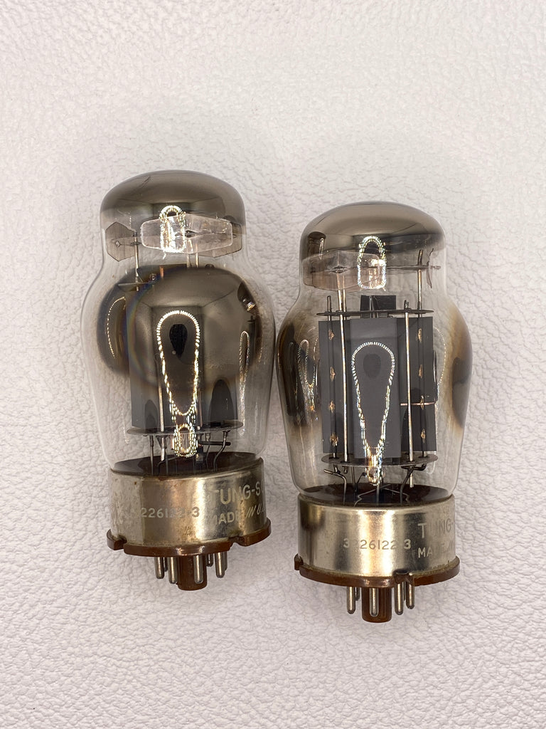 Tung-Sol 6550 Vintage Solid Plate Coke Bottle Power Tubes Matched Pair USA