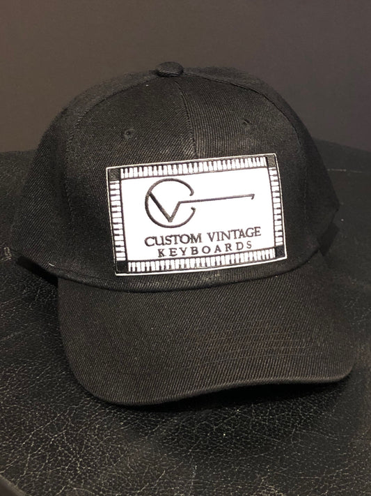 Custom Vintage Keyboards Adjustable Baseball Cap Hat - BLACK/ RED / GRAY