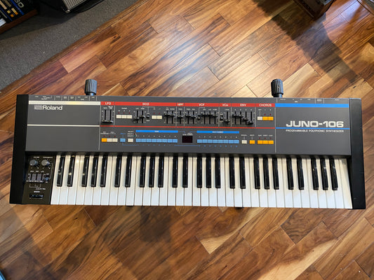 Roland Juno-106 61-Key Vintage Polyphonic Synthesizer Keyboard 1984 Pro Serviced