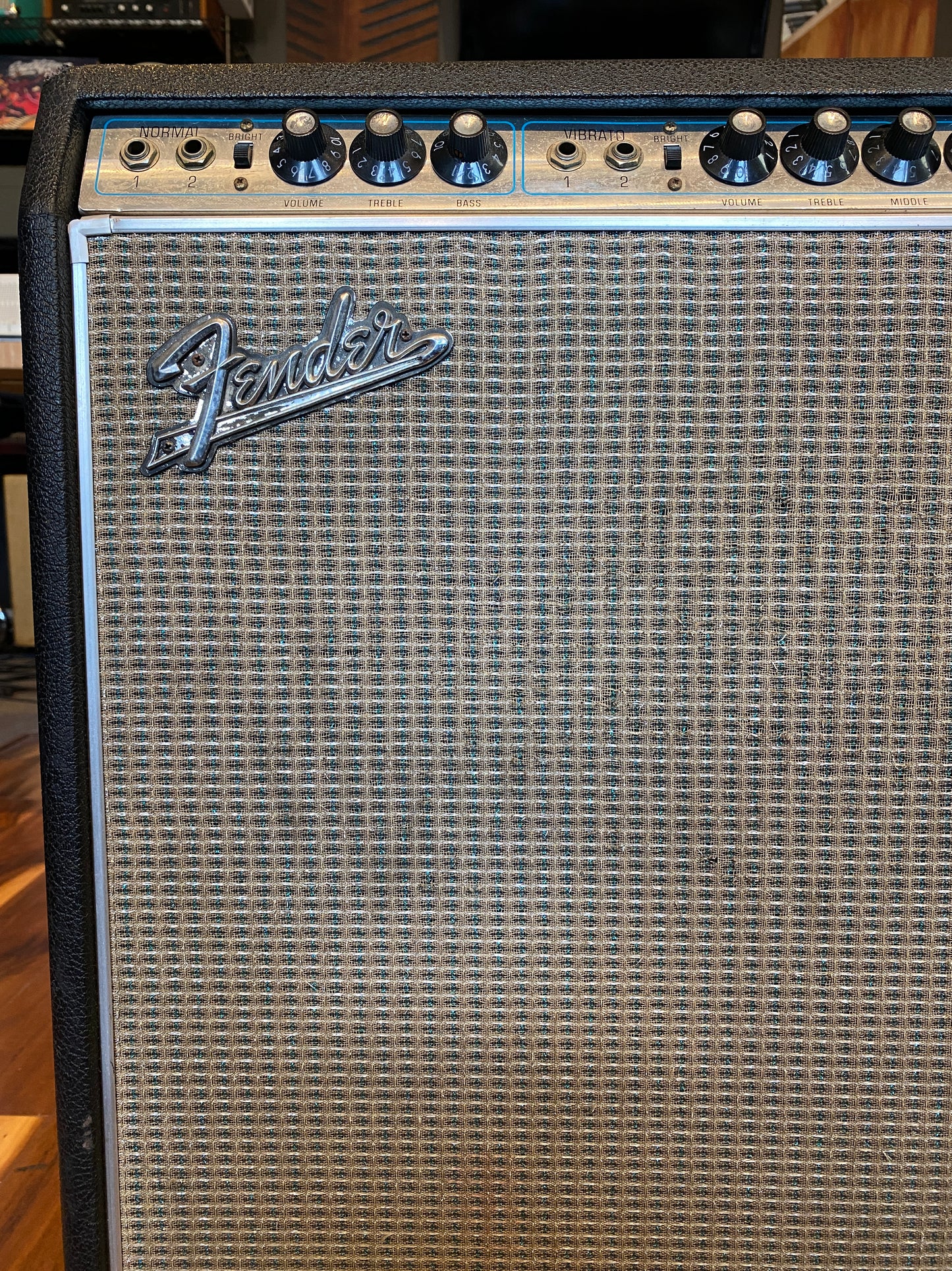 Fender Super Reverb "Drip Edge" 2-Channel 40-Watt 4x10" Guitar Combo Silver 1969