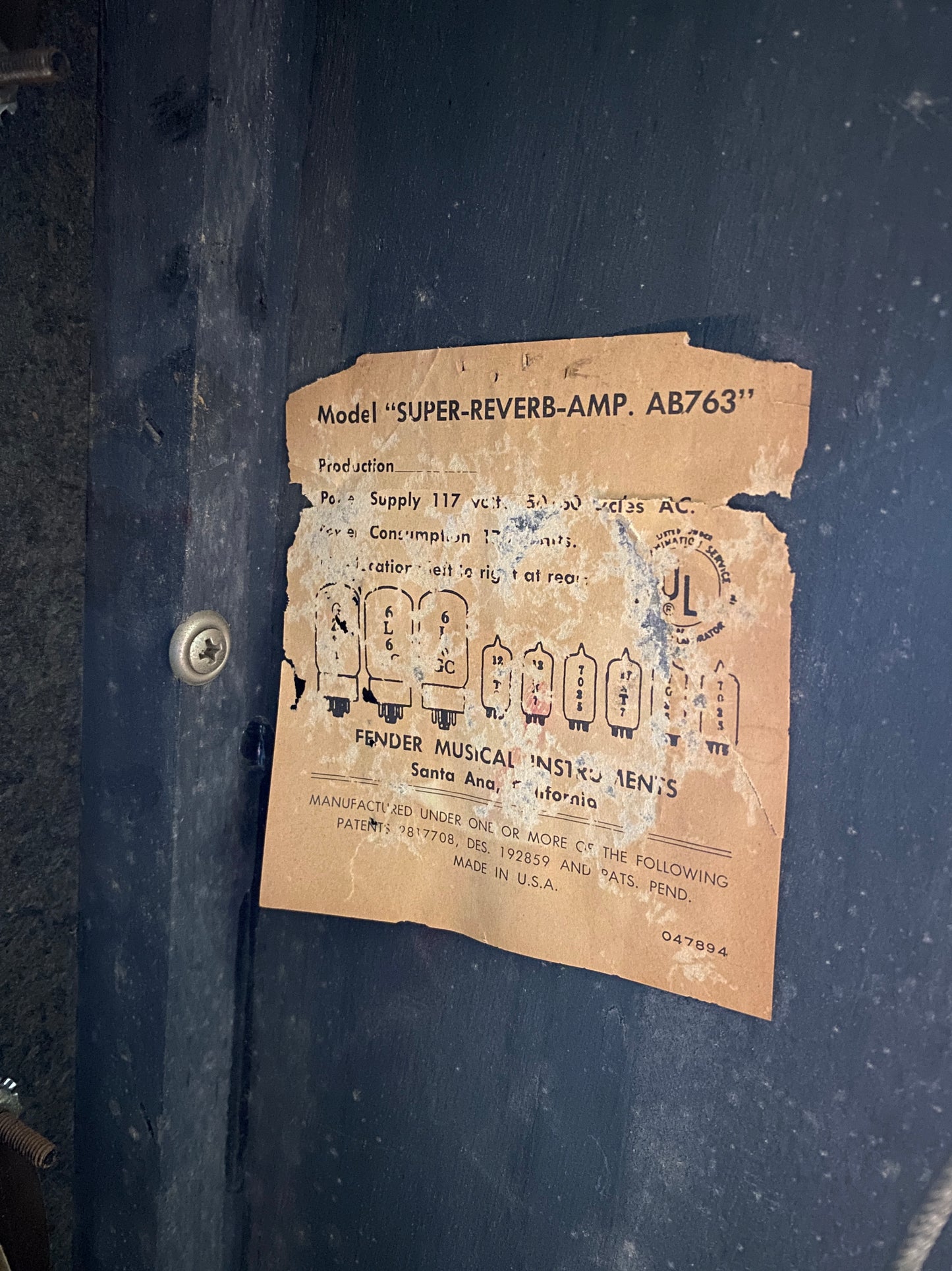 Fender Super Reverb "Drip Edge" 2-Channel 40-Watt 4x10" Guitar Combo Silver 1969