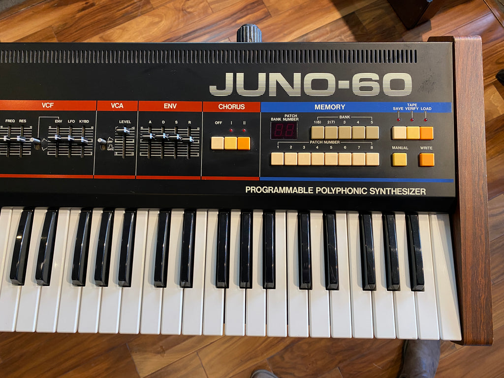 Roland Juno-60 Vintage 61-Key Polyphonic Synthesizer Keyboard 1983 Pro Serviced