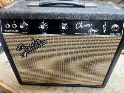 1965’ Fender ‘Blackface’ Champ Amp vintage original serviced