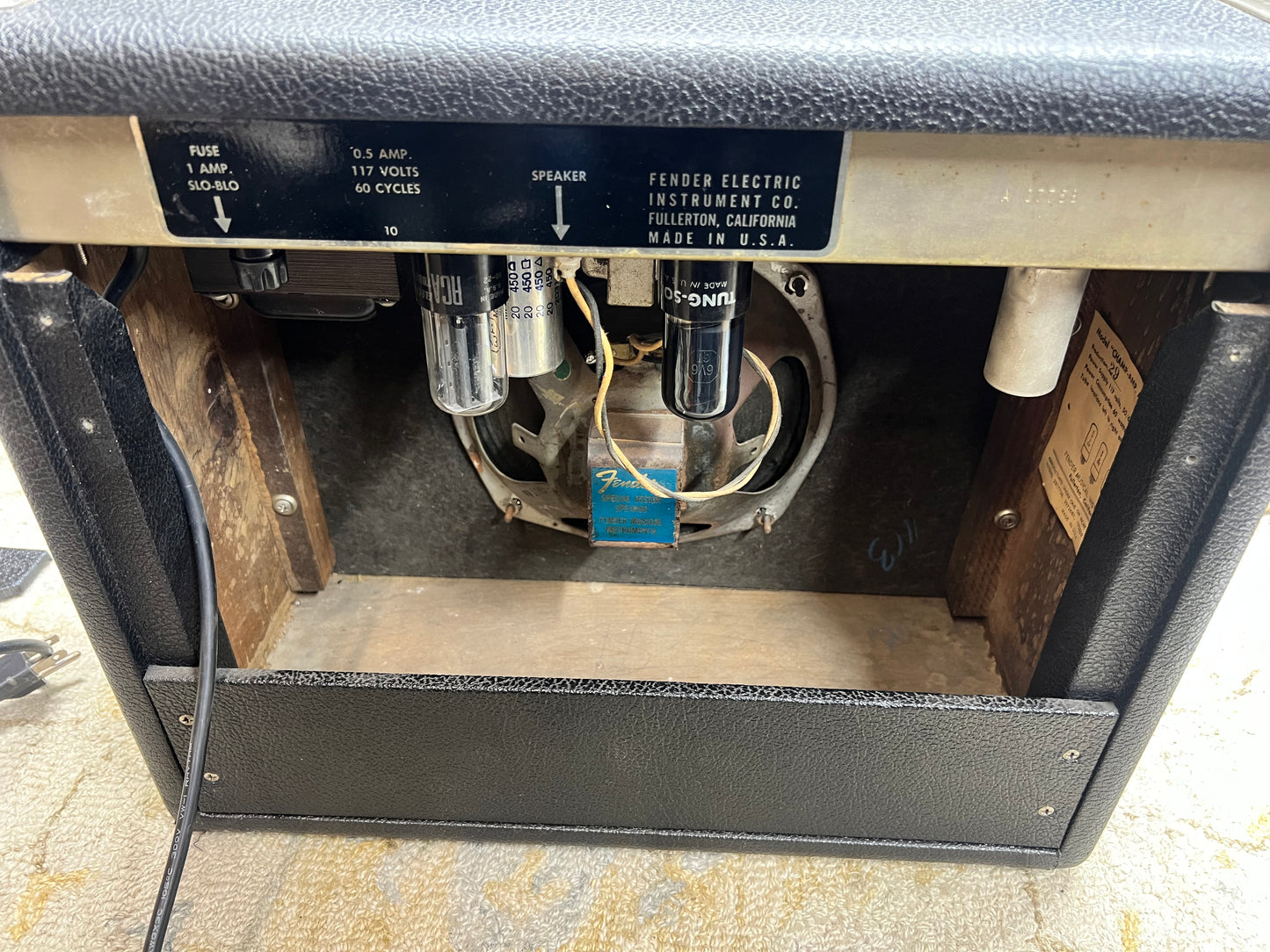 1965’ Fender ‘Blackface’ Champ Amp vintage original serviced