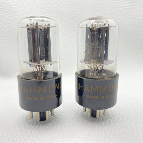 RCA / Hammond 6SN7GTB Vintage Black Plate Preamp Tubes Matched Pair Tested USA