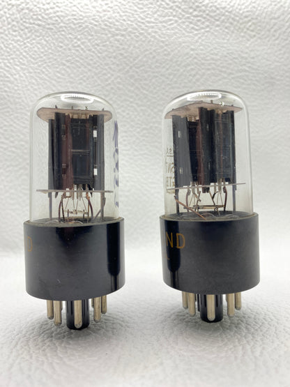 RCA / Hammond 6SN7GTB Vintage Black Plate Preamp Tubes Matched Pair Tested USA