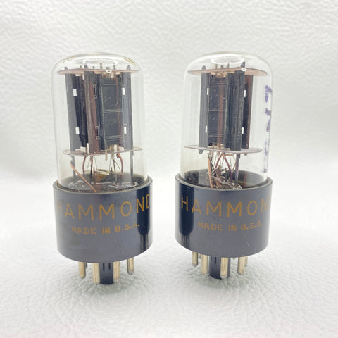 RCA / Hammond 6SN7GTB Vintage Black Plate Preamp Tubes Matched Pair Tested USA