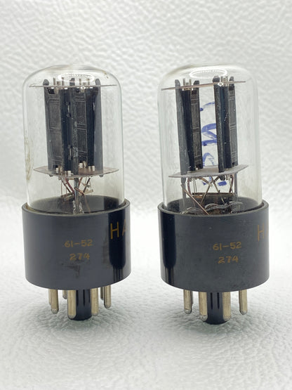 RCA / Hammond 6SN7GTB Vintage Black Plate Preamp Tubes Matched Pair Tested USA