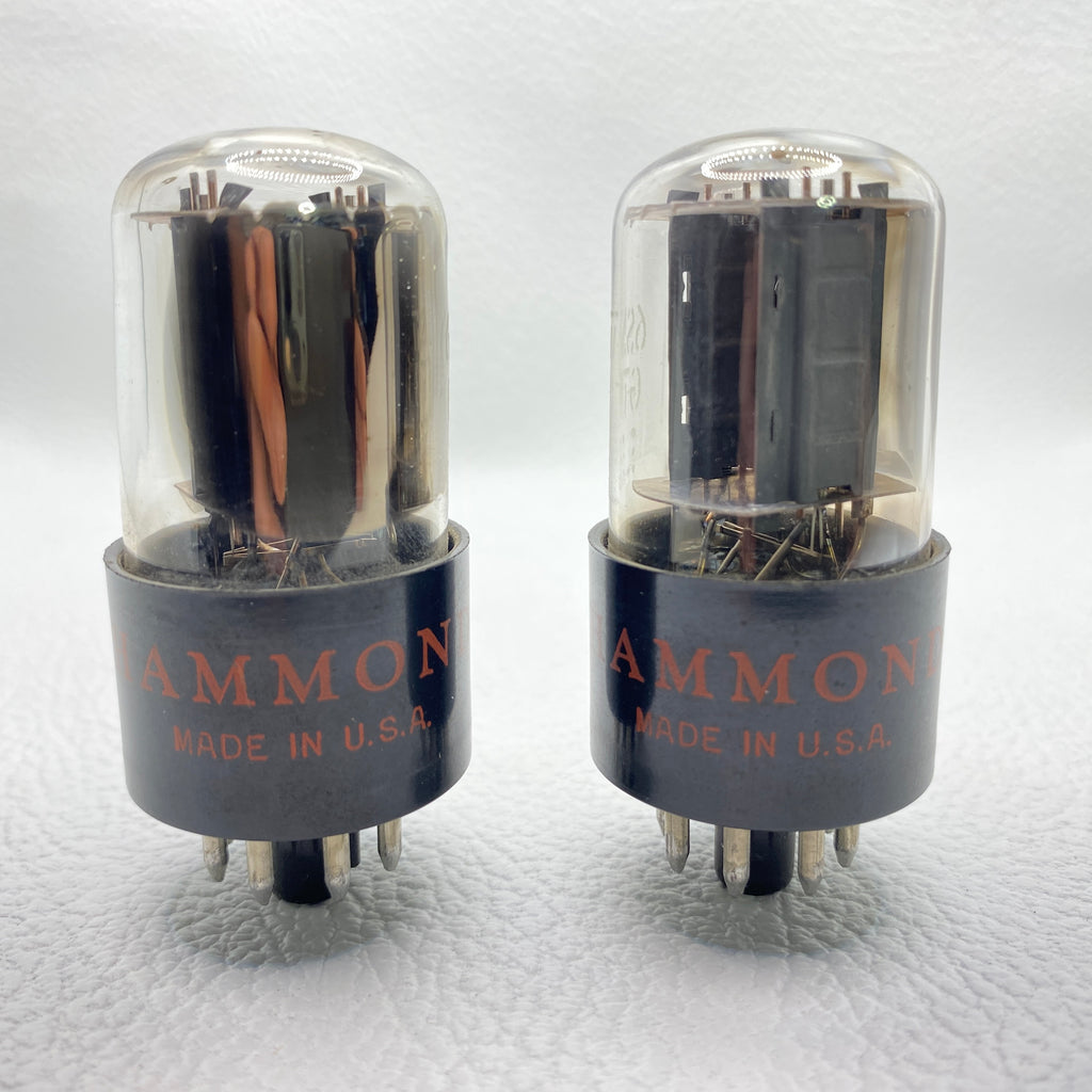 GE / Hammond 6SN7GTB Vintage Preamp Vacuum Tubes Matched Pair Tested USA