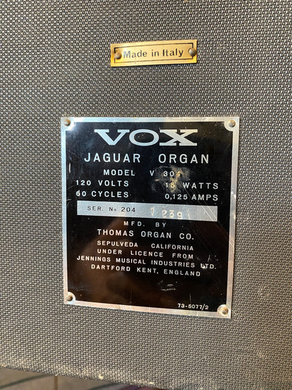 Vox Jaguar Vintage 49-Key Combo Organ 1960s