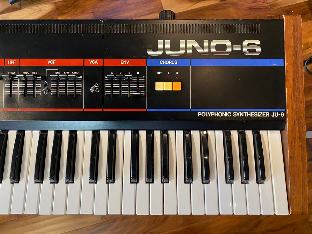 Roland Juno-6 Vintage 61-Key Polyphonic Synthesizer Keyboard 1983 Pro Serviced