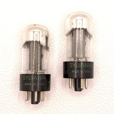 Sylvania 6V6GT Vintage Power Tubes Matched Pair USA