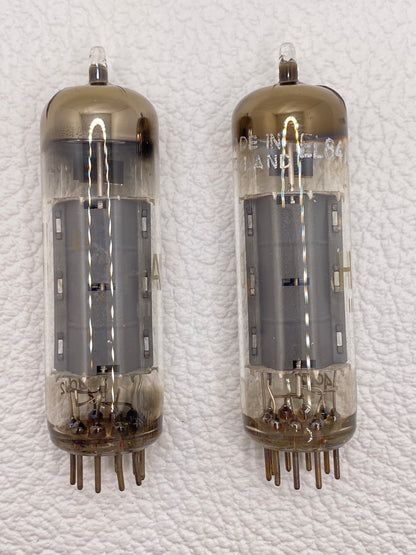 Hammond Philips Heerlen EL84 Vintage Power Tubes Matched Pair Holland
