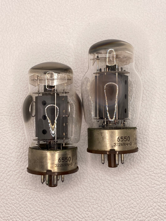 Leslie Tung-Sol 6550 Vintage Coke Bottle Power Tubes Matched Pair USA