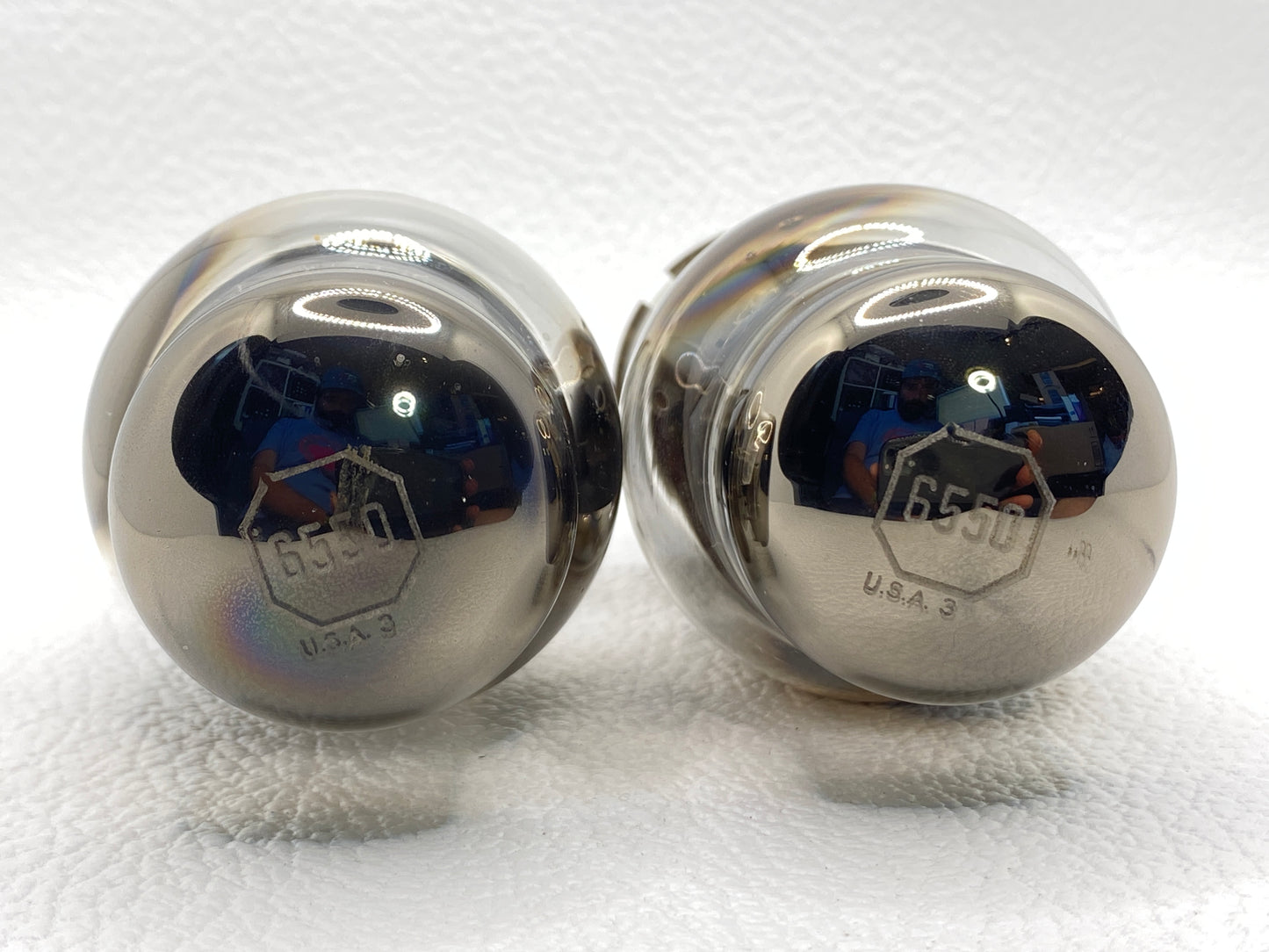 Tung-Sol 6550 Vintage Solid Plate Coke Bottle Power Tubes Matched Pair USA