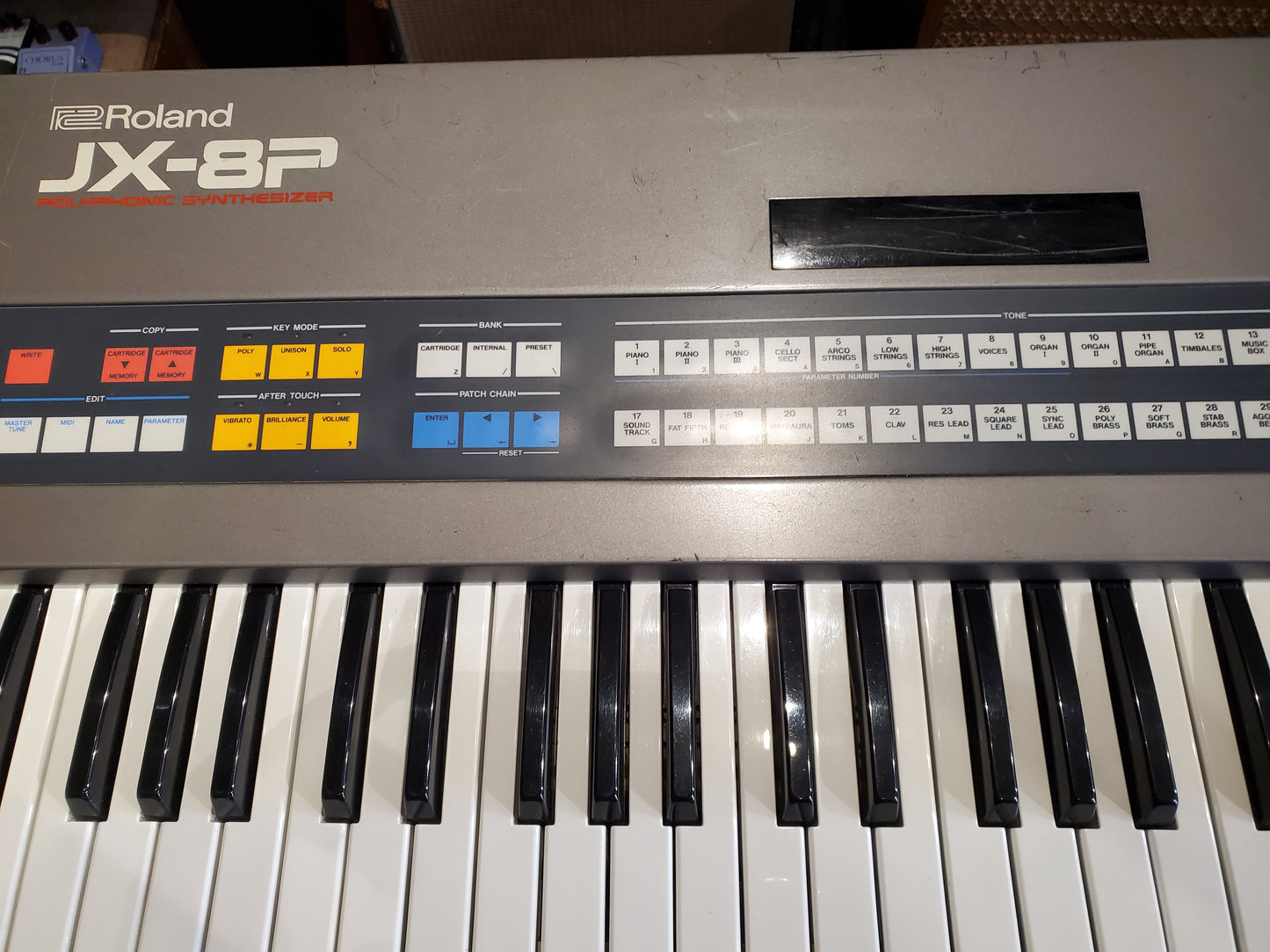 Roland JX-8P Vintage 61-Key Polyphonic Analog MIJ Synthesizer Keyboard 1980s Japan Pro Serviced