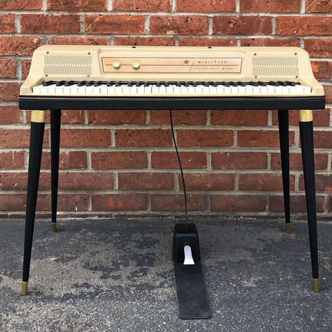 Wurlitzer 200/200A Black Stain Oak Legs with Brass Hardware