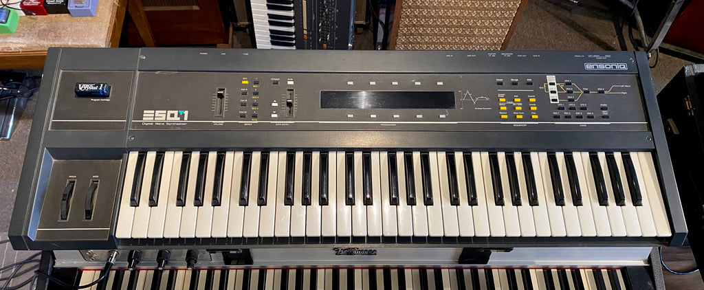 Ensoniq ESQ-1 Wave Synthesizer Vintage 61-Key Synthesizer Keyboard 1980s Pro Serviced