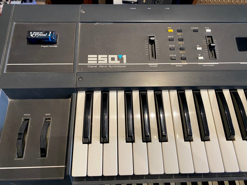 Ensoniq ESQ-1 Wave Synthesizer Vintage 61-Key Synthesizer Keyboard 1980s Pro Serviced