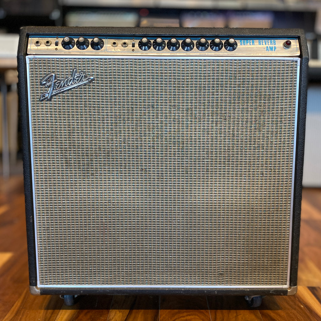 Fender Super Reverb "Drip Edge" 2-Channel 40-Watt 4x10" Guitar Combo Silver 1969