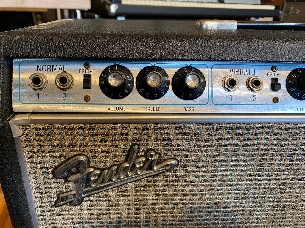 Fender Super Reverb "Drip Edge" 2-Channel 40-Watt 4x10" Guitar Combo Silver 1969