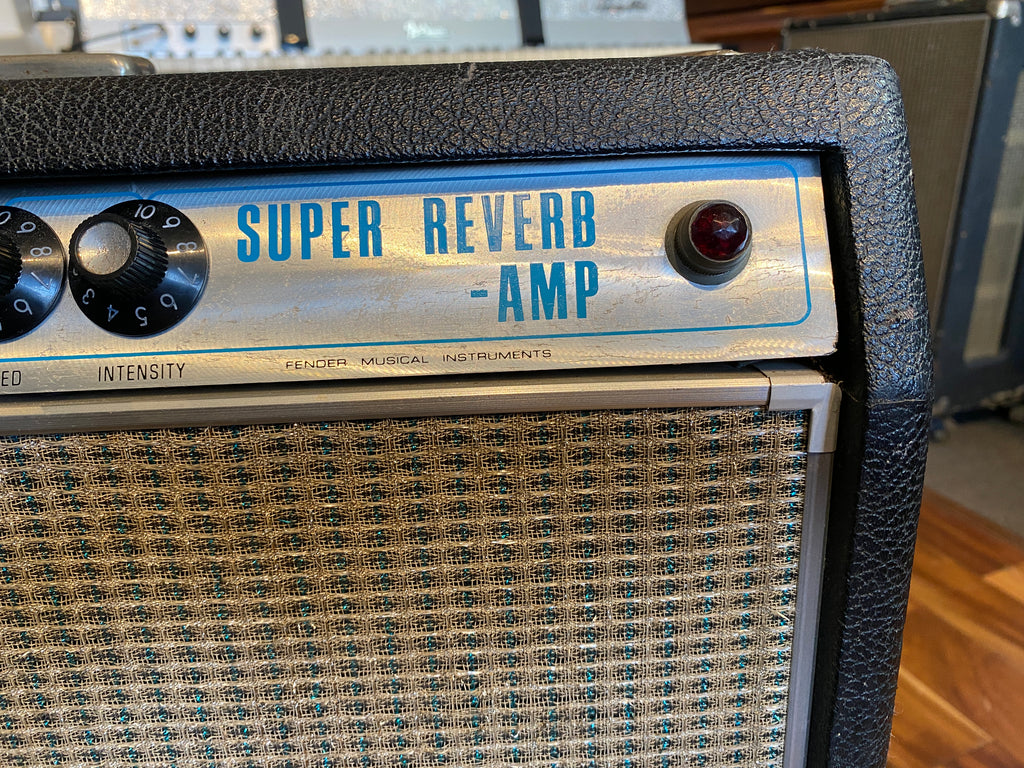 Fender Super Reverb "Drip Edge" 2-Channel 40-Watt 4x10" Guitar Combo Silver 1969