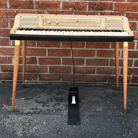 Wurlitzer 200/200A Natural Oak Wood Legs with Brass Hardware