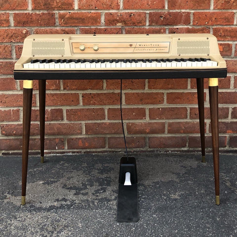 Wurlitzer 200/200A Walnut wood legs with brass hardware