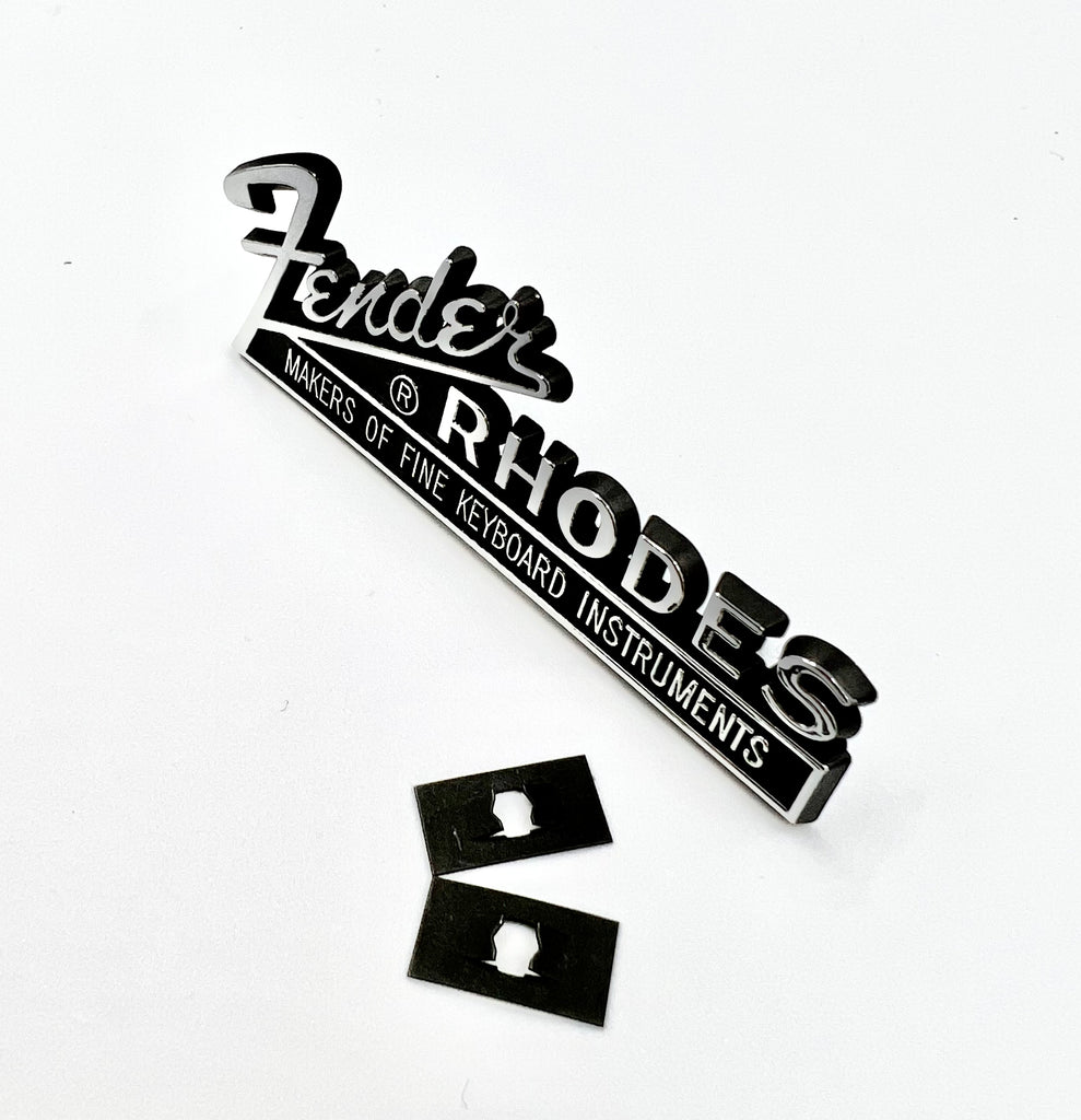 Fender Rhodes Name Rail Logo Electric Piano Replacement Badge