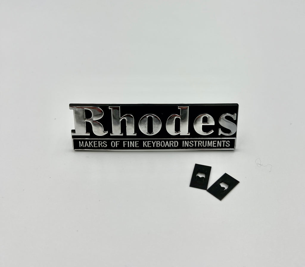 Rhodes Electric Piano Replacement Name Rail Logo Badge