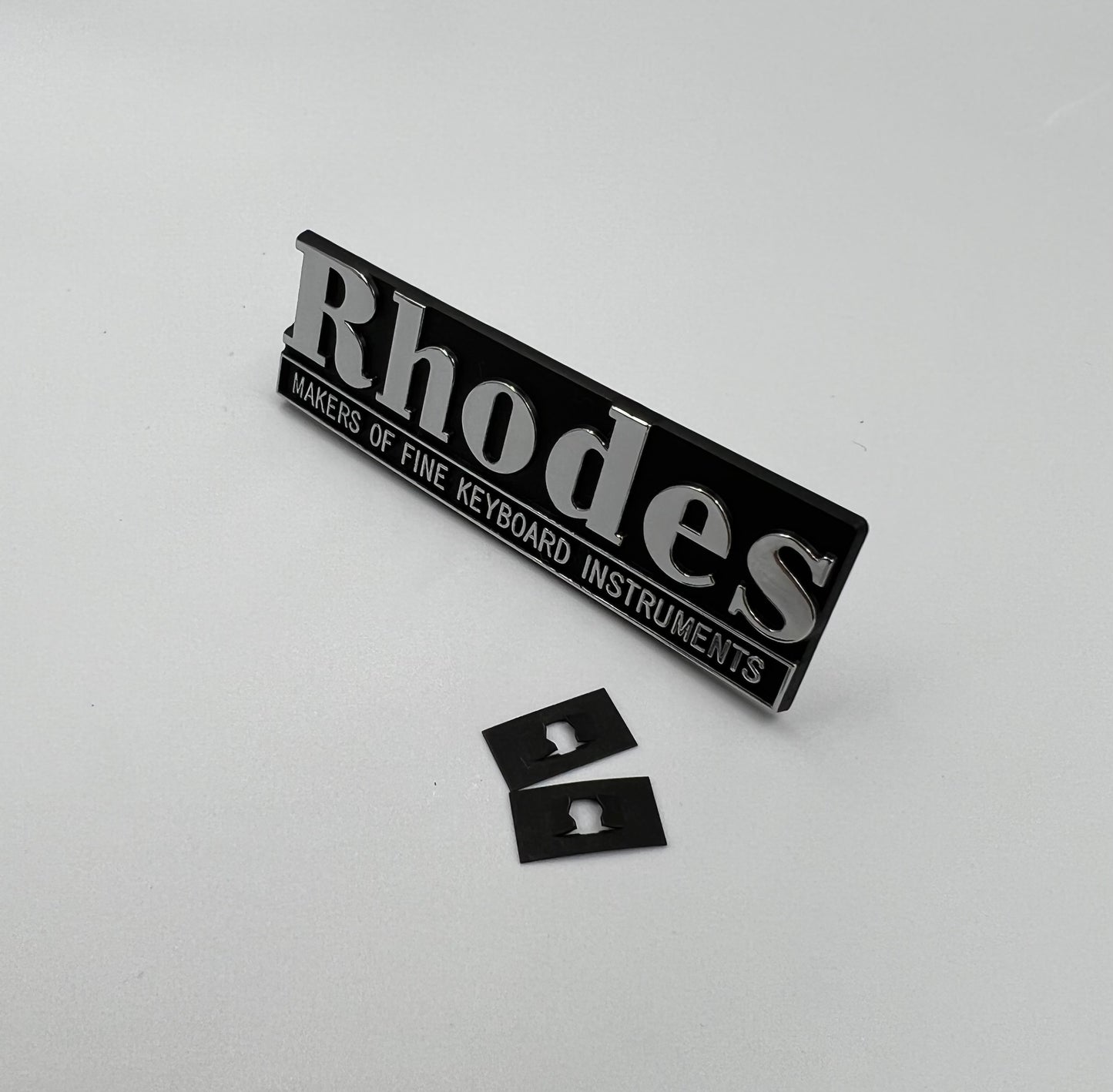 Rhodes Electric Piano Replacement Name Rail Logo Badge