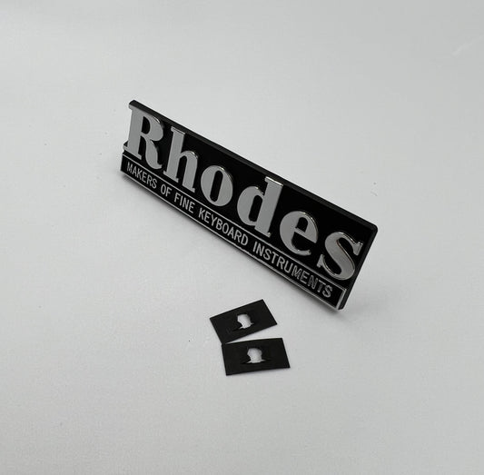Rhodes Electric Piano Replacement Name Rail Logo Badge